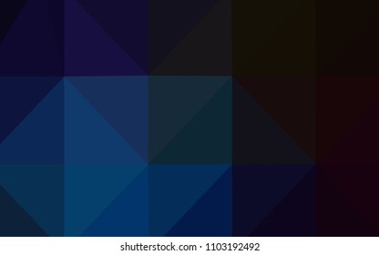 Dark BLUE vector polygon abstract layout. Modern geometrical abstract illustration with gradient. Triangular pattern for your business design.