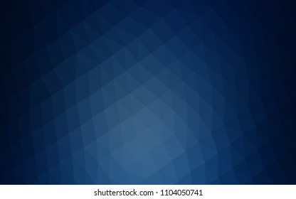 Dark BLUE vector polygon abstract background. An elegant bright illustration with gradient. A new texture for your design.