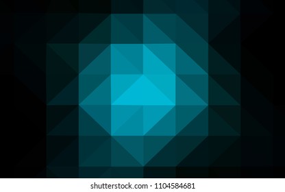Dark BLUE vector polygon abstract layout. A completely new color illustration in a polygonal style. A new texture for your web site.