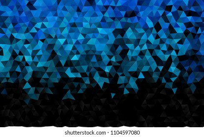 Dark BLUE vector polygon abstract template. Glitter abstract illustration with an elegant design. A completely new template for your business design.