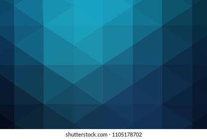 Dark BLUE vector polygon abstract backdrop. Creative illustration in halftone style with gradient. That new template can be used for your brand book.