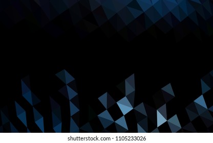 Dark BLUE vector polygon abstract layout. Creative geometric illustration in Origami style with gradient. A new texture for your design.