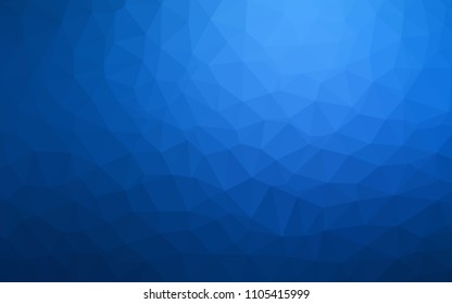 Dark BLUE vector polygon abstract background. Glitter abstract illustration with an elegant triangles. Triangular pattern for your design.