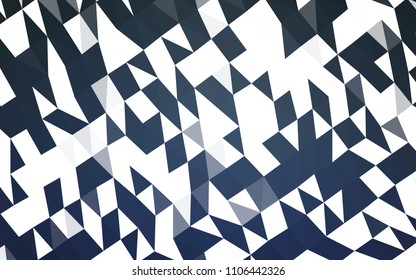 Dark BLUE vector polygon abstract template. A vague abstract illustration with gradient. Triangular pattern for your business design.