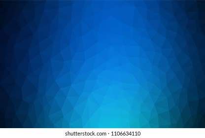 Dark BLUE vector polygon abstract background. Modern abstract illustration with triangles. A completely new design for your leaflet.
