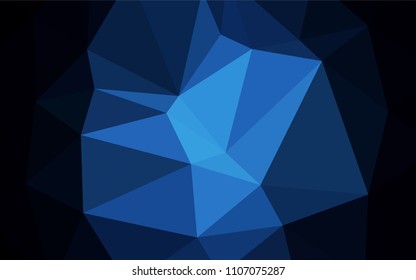 Dark BLUE vector polygon abstract background. A sample with polygonal shapes. The polygonal design can be used for your web site.