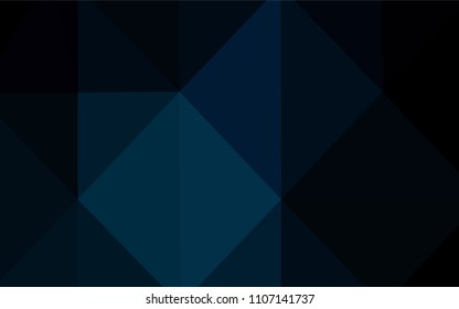 Dark BLUE vector polygon abstract layout. Creative geometric illustration in Origami style with gradient. Brand-new style for your business design.