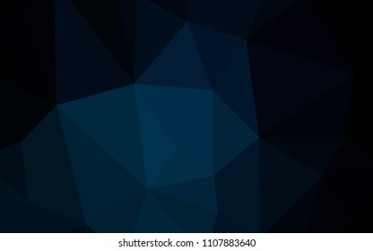 Dark BLUE vector polygon abstract backdrop. A completely new color illustration in a polygonal style. Completely new template for your banner.