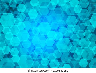 Dark BLUE vector polygon abstract template. Colorful abstract illustration with gradient. hexagonal pattern for your business design.
