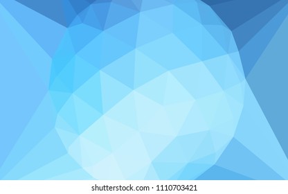 Dark BLUE vector polygon abstract background with a gem in a centre. Colorful abstract illustration with triangles. A new texture for your web site.