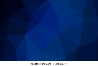 Dark BLUE vector polygon abstract backdrop. Modern abstract illustration with triangles. New template for your brand book.