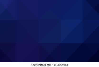 Dark BLUE vector polygon abstract layout. Colorful abstract illustration with gradient. That pattern can be used as a part of a brand book.