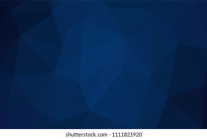 Dark BLUE vector polygon abstract background. Modern geometrical abstract illustration with gradient. That pattern can be used as a part of a brand book.