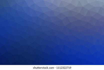 Dark BLUE vector polygon abstract backdrop. Elegant bright polygonal illustration with gradient. New template for your brand book.