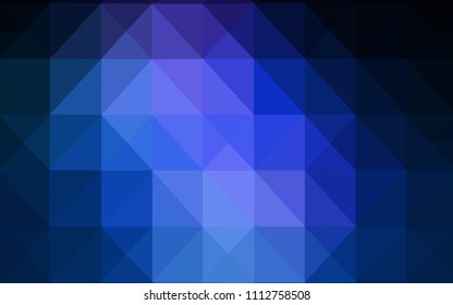 Dark BLUE vector polygon abstract backdrop. Colorful abstract illustration with triangles. Pattern for a brand book's backdrop.