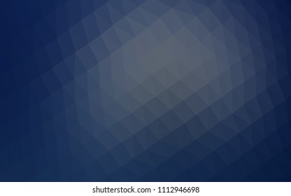 Dark BLUE vector polygon abstract layout. Brand new colored illustration in blurry style with gradient. The template can be used as a background for cell phones.