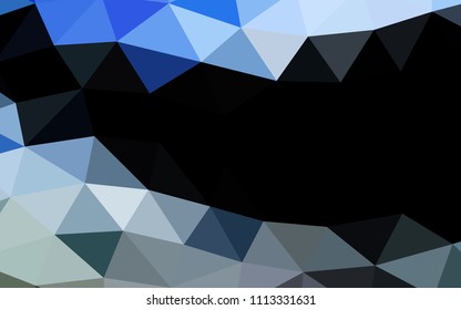 Dark BLUE vector polygon abstract polygon abstract. Triangular geometric sample with gradient.  Brand new style for your business design.