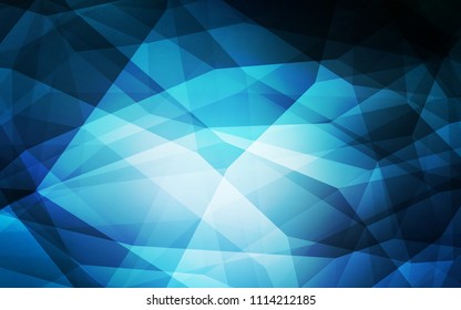 Dark BLUE vector polygon abstract background. A completely new color illustration in a polygonal style. New template for your brand book.