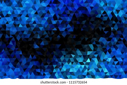 Dark BLUE vector polygon abstract pattern. Colorful illustration in abstract style with gradient. The polygonal design can be used for your web site.