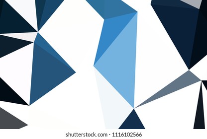 Dark BLUE vector polygon abstract layout. Modern abstract illustration with triangles. Completely new template for your banner.