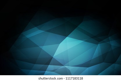 Dark BLUE vector polygon abstract layout. Colorful illustration in polygonal style with gradient. A new texture for your web site.