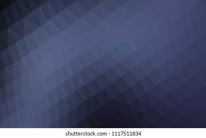 Dark BLUE vector polygon abstract layout. A sample with polygonal shapes. The elegant pattern can be used as part of a brand book.