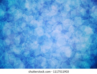 Dark BLUE vector polygon abstract template. Modern geometrical abstract illustration with gradient. hexagonal pattern for your business design.