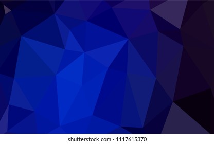 Dark BLUE vector polygon abstract background. Modern geometrical abstract illustration with gradient. A completely new template for your business design.