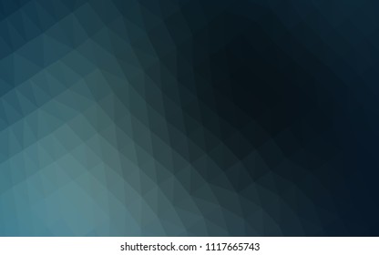 Dark BLUE vector polygon abstract layout. Glitter abstract illustration with an elegant design. The best triangular design for your business.