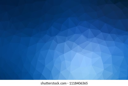 Dark BLUE vector polygon abstract background. Creative geometric illustration in Origami style with gradient. Brand new design for your business.