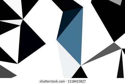 Dark BLUE vector polygon abstract backdrop. Shining colorful illustration with triangles. Textured pattern for your backgrounds.
