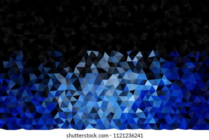 Dark BLUE vector polygon abstract background. Colorful illustration in abstract style with gradient. The completely new template can be used for your brand book.