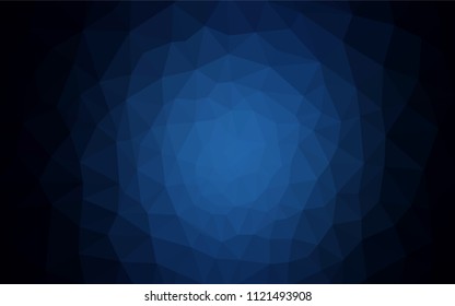 Dark BLUE vector polygon abstract backdrop. Colorful illustration in abstract style with triangles. A new texture for your web site.