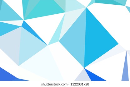 Dark BLUE vector polygon abstract backdrop. Polygonal abstract illustration with gradient. Brand new style for your business design.