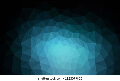 Dark BLUE vector polygon abstract backdrop. Colorful abstract illustration with triangles. Polygonal design for your web site.