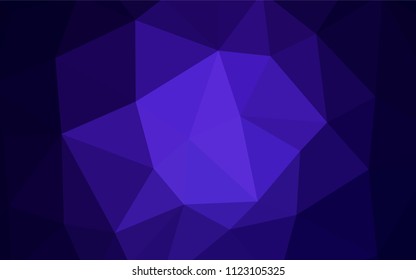 Dark BLUE vector polygon abstract backdrop. Colorful abstract illustration with triangles. Brand new design for your business.