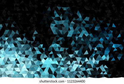 Dark BLUE vector polygon abstract template. Colorful illustration in abstract style with gradient. The template can be used as a background for cell phones.