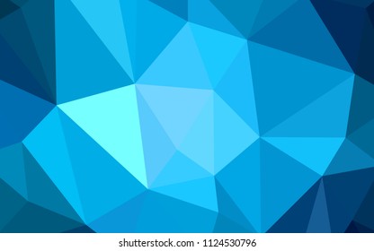 Dark BLUE vector polygon abstract background. Colorful illustration in abstract style with triangles. Polygonal design for your web site.
