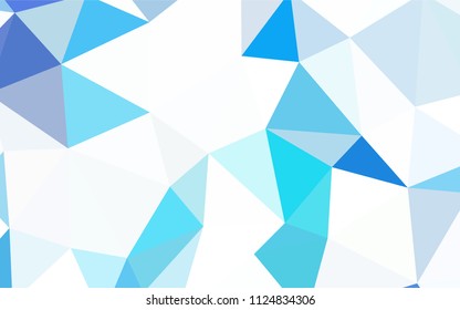 Dark BLUE vector polygon abstract background. Polygonal abstract illustration with gradient. Pattern for a brand book's backdrop.
