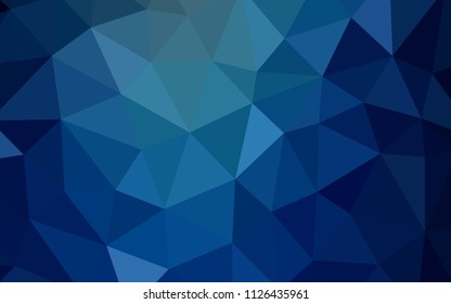 Dark BLUE vector polygon abstract background. Modern abstract illustration with triangles. Brand new style for your business design.