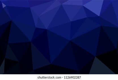 Dark BLUE vector polygon abstract layout. Colorful abstract illustration with triangles. Template for cell phone's backgrounds.