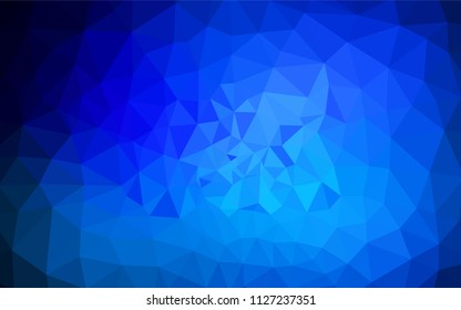 Dark BLUE vector polygon abstract backdrop. Modern abstract illustration with triangles. Textured pattern for your backgrounds.