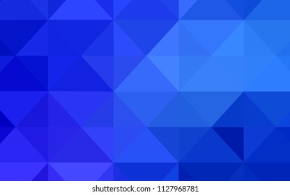 Dark BLUE vector polygon abstract layout. Geometric illustration in Origami style with gradient.  Pattern for a brand book's backdrop.