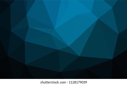Dark BLUE vector polygon abstract backdrop. Elegant bright polygonal illustration with gradient. A completely new design for your business.