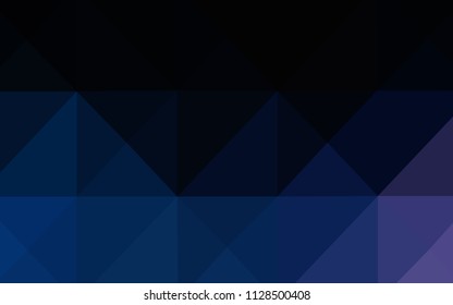 Dark BLUE vector polygon abstract layout. Creative geometric illustration in Origami style with gradient. The best triangular design for your business.