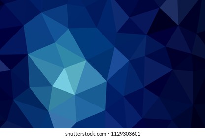 Dark BLUE vector polygon abstract background. Colorful illustration in polygonal style with gradient. Brand new style for your business design.