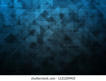 Dark BLUE vector polygon abstract polygon abstract. Colorful illustration in abstract style with gradient. Triangular pattern for your business design.