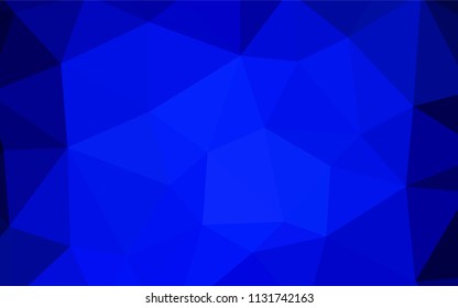 Dark BLUE vector polygon abstract background. Colorful illustration in abstract style with triangles. Completely new template for your banner.
