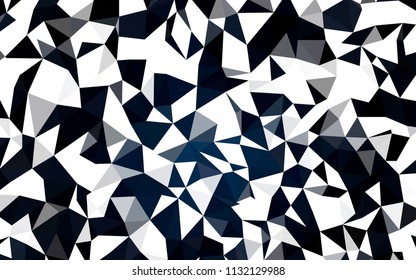 Dark BLUE vector polygon abstract layout. Creative geometric illustration in Origami style with gradient. New template for your brand book.