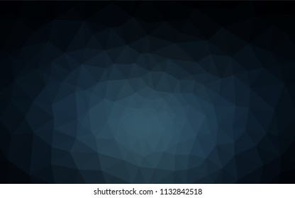 Dark BLUE vector polygon abstract backdrop. A completely new color illustration in a polygonal style. A completely new design for your leaflet.